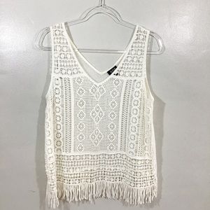 a.n.a boho style embroidered Top